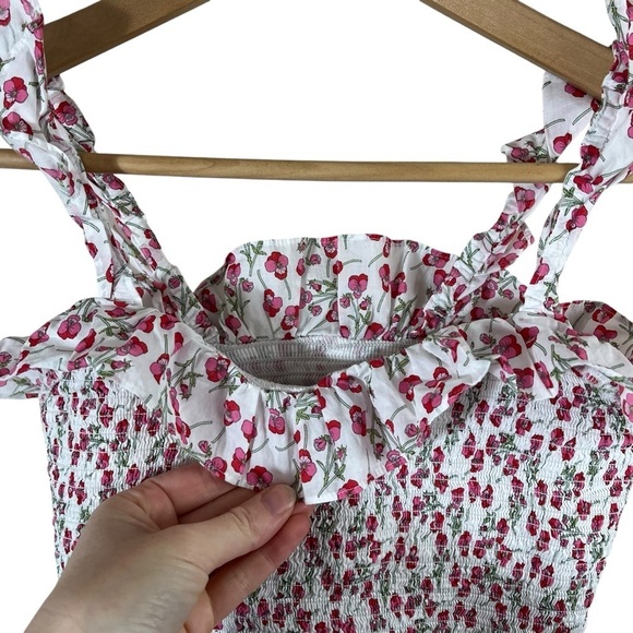 J. CREW x LIBERTY FABRIC *Blogger Favorite* Floral Smocked Ruffle Top L6741 - Picture 6 of 11